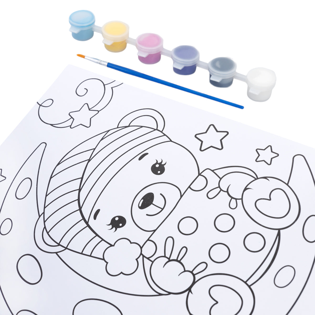 Набор для творчества. Раскраска с блестками "Мишка"