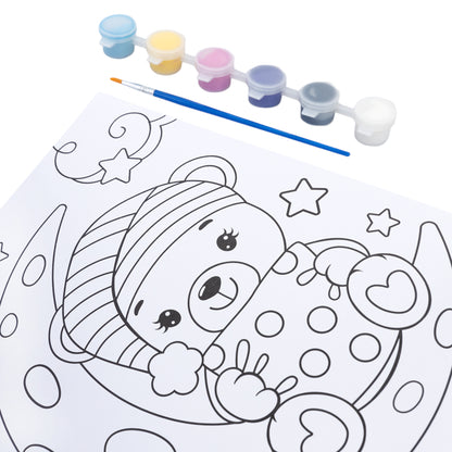 Набор для творчества. Раскраска с блестками "Мишка"
