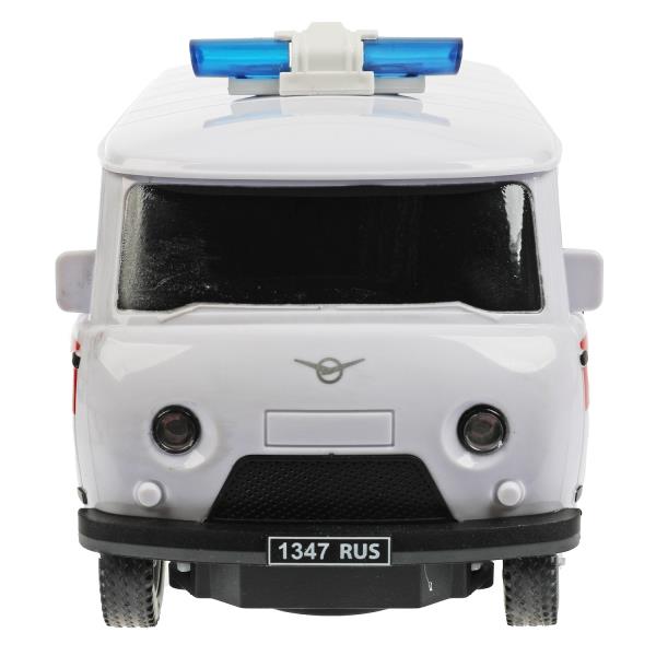 452-18RCL-AMB-WH Машина р/у УАЗ 452 СКОРАЯ ПОМОЩЬ, 18 см, свет, бел, кор. Технопарк в кор.2*24шт