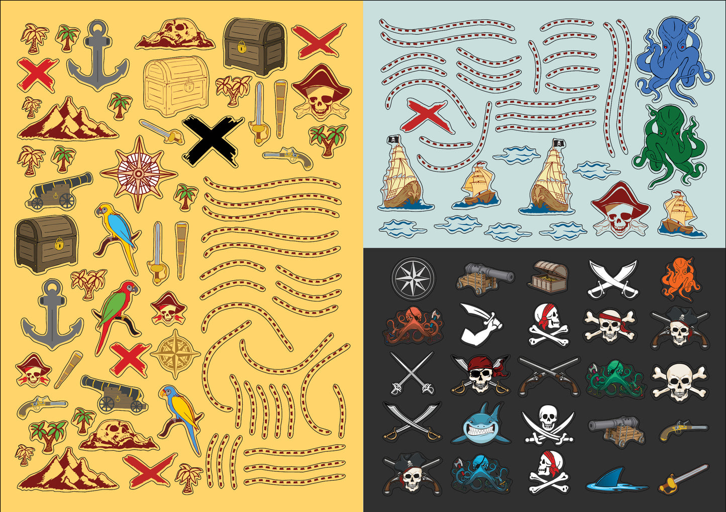 Моя книга пиратов (более 500 наклеек)