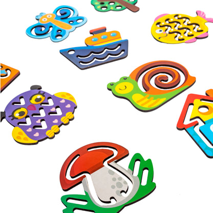 Трафареты из дерева Далекий край Лес (10 шт.)