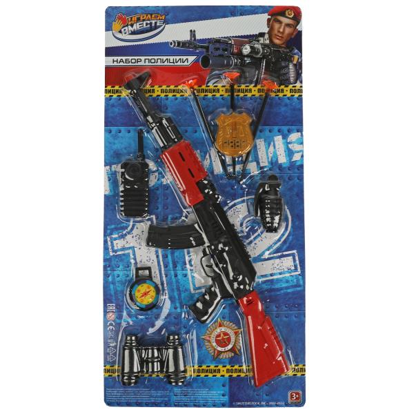 Набор оружия ПОЛИЦИЯ автомат с присосками, блист.56,8*28,5*2,5см ИГРАЕМ ВМЕСТЕ в кор.2*36шт