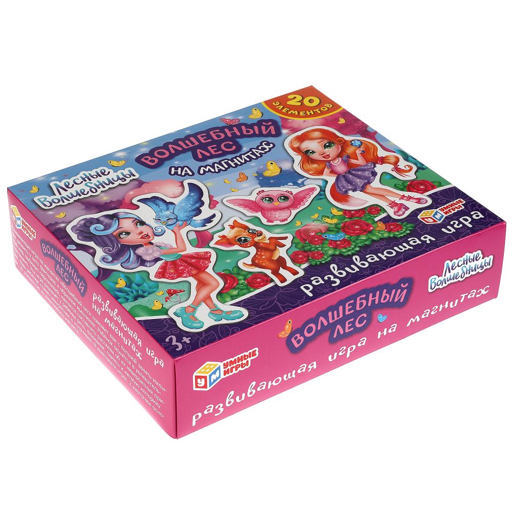 Развивающая игра на магнитах в кор., 20эл., "Лесные волшебницы. Волшебный лес". Умные игры в кор.7шт