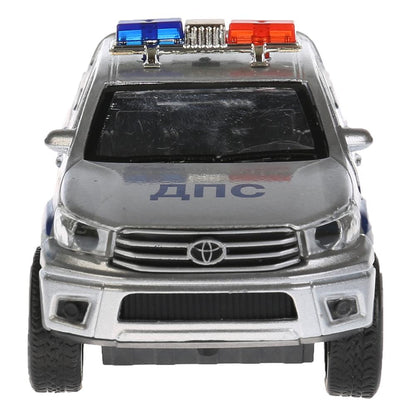 ТМ Технопарк. Машина металл "TOYOTA HILUX ПОЛИЦИЯ", длина 12см, свет+звук,инерц. в кор. в кор.2*36шт