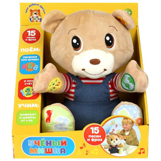 Игрушка мягкая интеракт Шаинский музыка мишка обуч. 25 cm, озвуч, в кор МУЛЬТИ-ПУЛЬТИ в кор.6шт