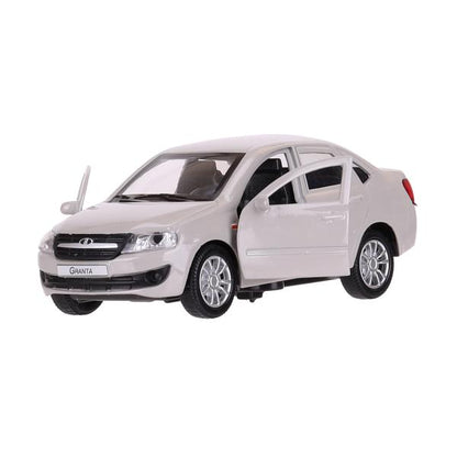 Машина металл LADA granta 11,5 см, двери, инерц, серебристый, кор. Технопарк в кор.2*36шт