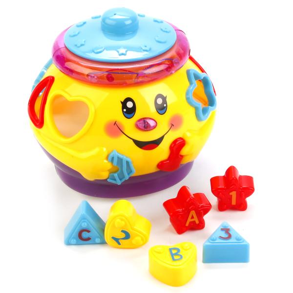ИГРУШКА ОБУЧАЮЩАЯ "УМКА" "МУЗЫКАЛЬНЫЙ ГОРШОЧЕК" СВЕТ+ЗВУК 2056C В РУСС. КОР. 17*15*15СМ в кор.2*24шт