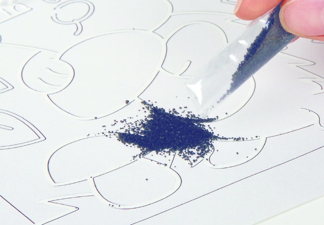 Набор для творчества. Песочная фреска "Тигренок-пилот" (7 цветов, 188х217 мм)