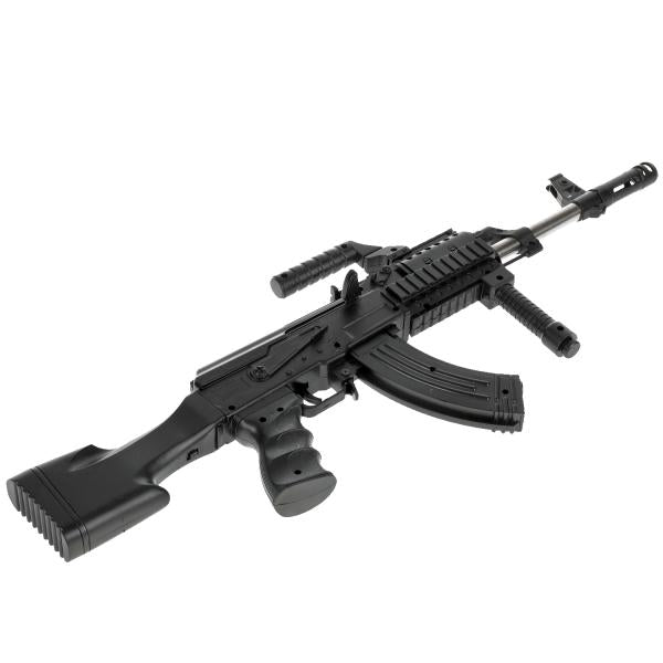 Автомат с лазером. прицелом, съемным приложением, с фонарем 0807 в упаковке. в кор.4*15шт