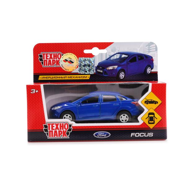 Машина металл FORD Focus 12см, инерц., открыв. двери, цвет серебристый в кор. Технопарк в кор.2*24шт