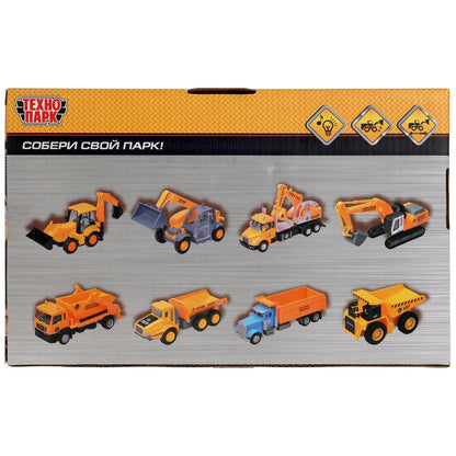 Модель пластик свет-звук БУЛЬДОЗЕР 23 см, подв. дет, инерция, кор. Технопарк в кор.2*18шт