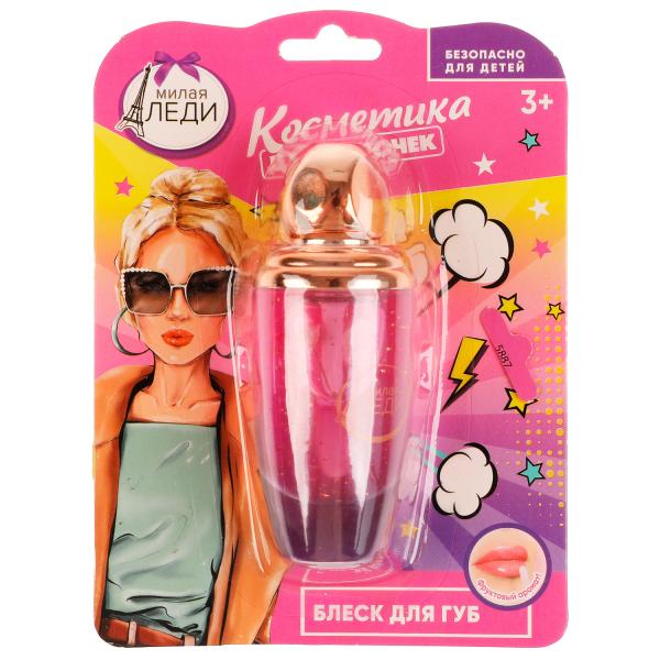 Косметика ДЛЯ ДЕВОЧЕК блеск для губ розовый МИЛАЯ ЛЕДИ в кор.30*12шт