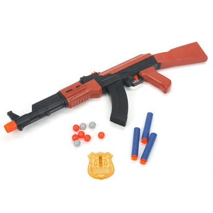 Набор оружия ВОЕННЫЙ автомат с шариками и мягк.пул, блист.58*20,5*3,5см ИГРАЕМ ВМЕСТЕ в кор.2*30шт
