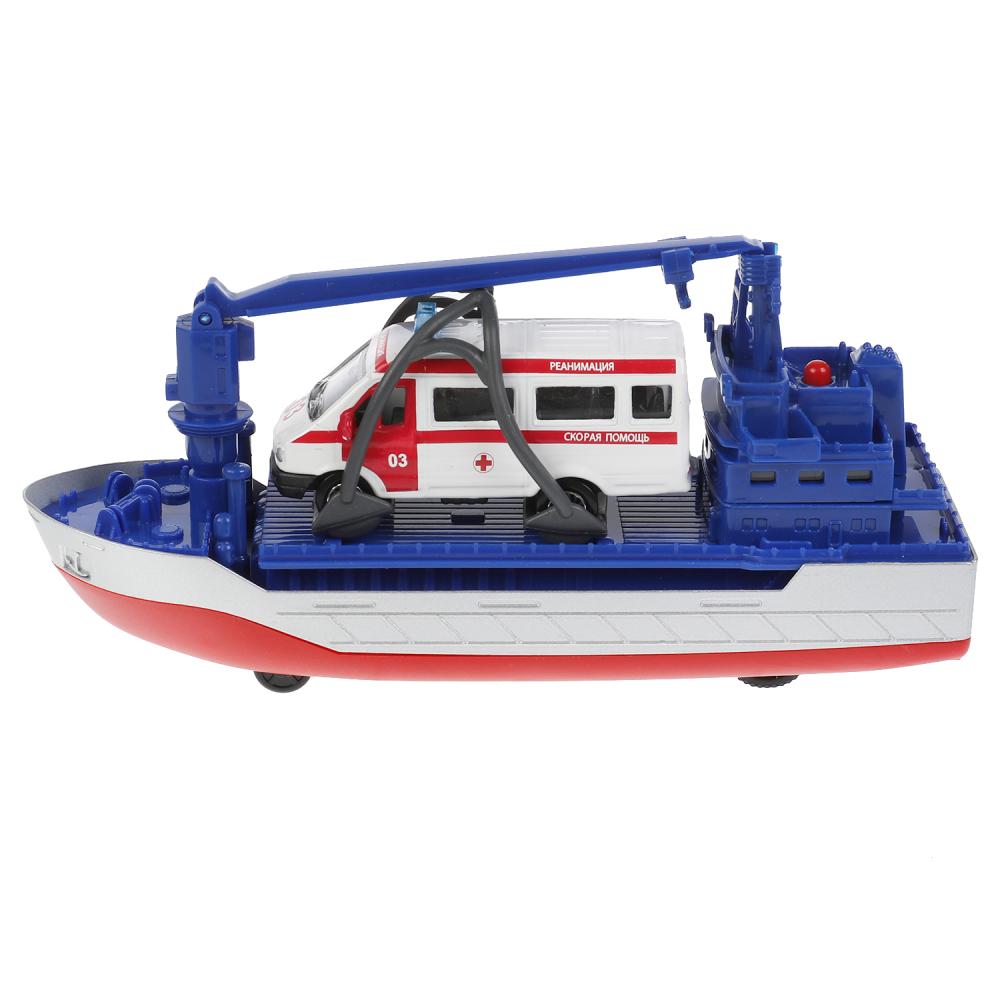 КРАН-17SLAMB-ГАЗГЫ Модель металл свет-звук ТРАНСПОРТНЫЙ КОРАБЛЬ 17 см, ГАЗЕЛЬ, инерц, кор. Техн