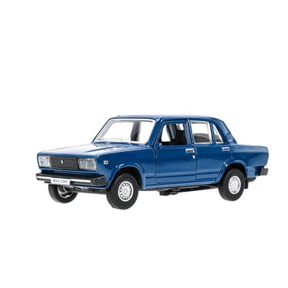 Машина металл LADA ваз-2105 1997 12 cm, двери, багаж, инерц.темно-синий,кор. Технопарк в кор.2*36шт