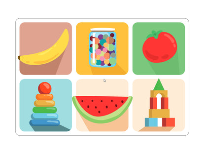 Лото "Тактильное" Детские игрушки (36 деревянных фишек)