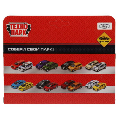 Машина металл LADA POLIZY 10 см, инерция, кор. Технопарк в кор.2*96шт