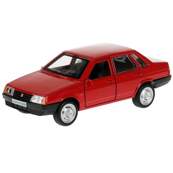21099-12-RD336381 Машина металл LADA-21099 "СПУТНИК" 12 см, двери, багажник, инерц, красный, кор. Техно