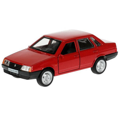 21099-12-RD336381 Машина металл LADA-21099 "СПУТНИК" 12 см, двери, багажник, инерц, красный, кор. Техно
