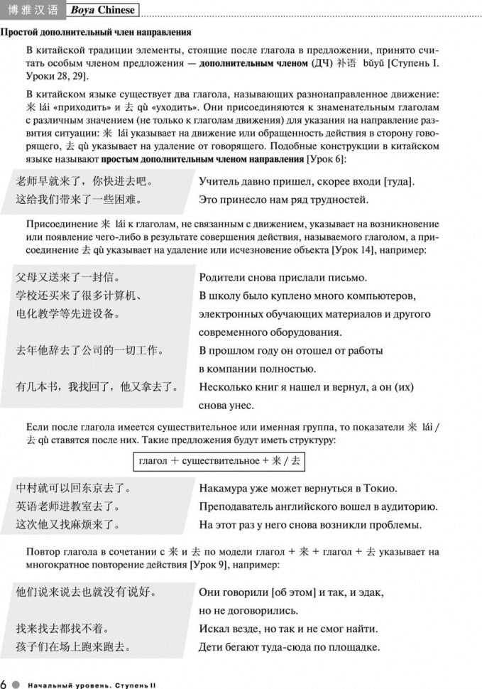 Курс китайского языка "Boya Chinese". Начальный уровень. Ступень-2. Лексико-грамматический справочн.