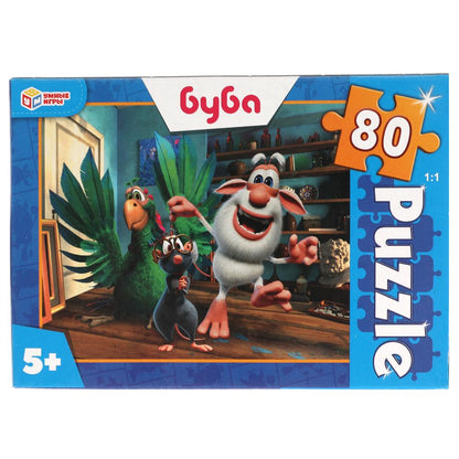 Буба. Пазлы классические в коробке. Пазл 80 деталей. Умные игры в уп.16шт в кор.8уп