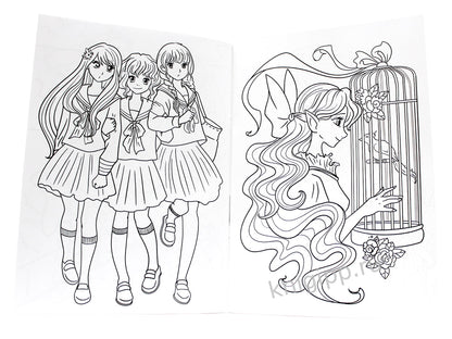 МОЯ РАСКРАСКА А4 чёрная. АНИМЕ