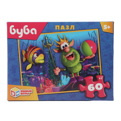 Буба. Пазлы классические в коробке. 60 деталей. 190х141х35 мм. Умные игры в кор.24шт