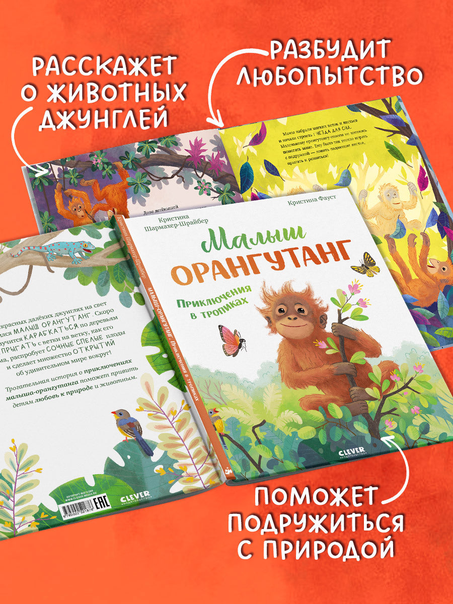 Удивительные животные. Малыш орангутанг. Приключения в тропиках/Шармахер-Шрайбер К.