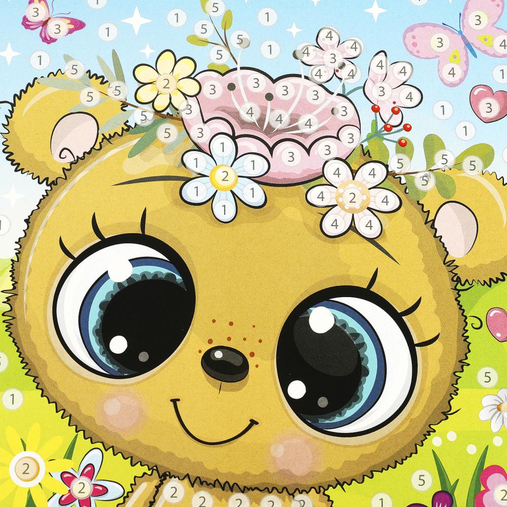 Аппликация стразами в пакете 15*21 см милые животные МУЛЬТИ АРТ в кор.100шт