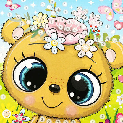 Аппликация стразами в пакете 15*21 см милые животные МУЛЬТИ АРТ в кор.100шт