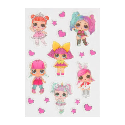 Наклейки гелевые, ЛОЛ лол МУЛЬТИ АРТ в кор.500шт