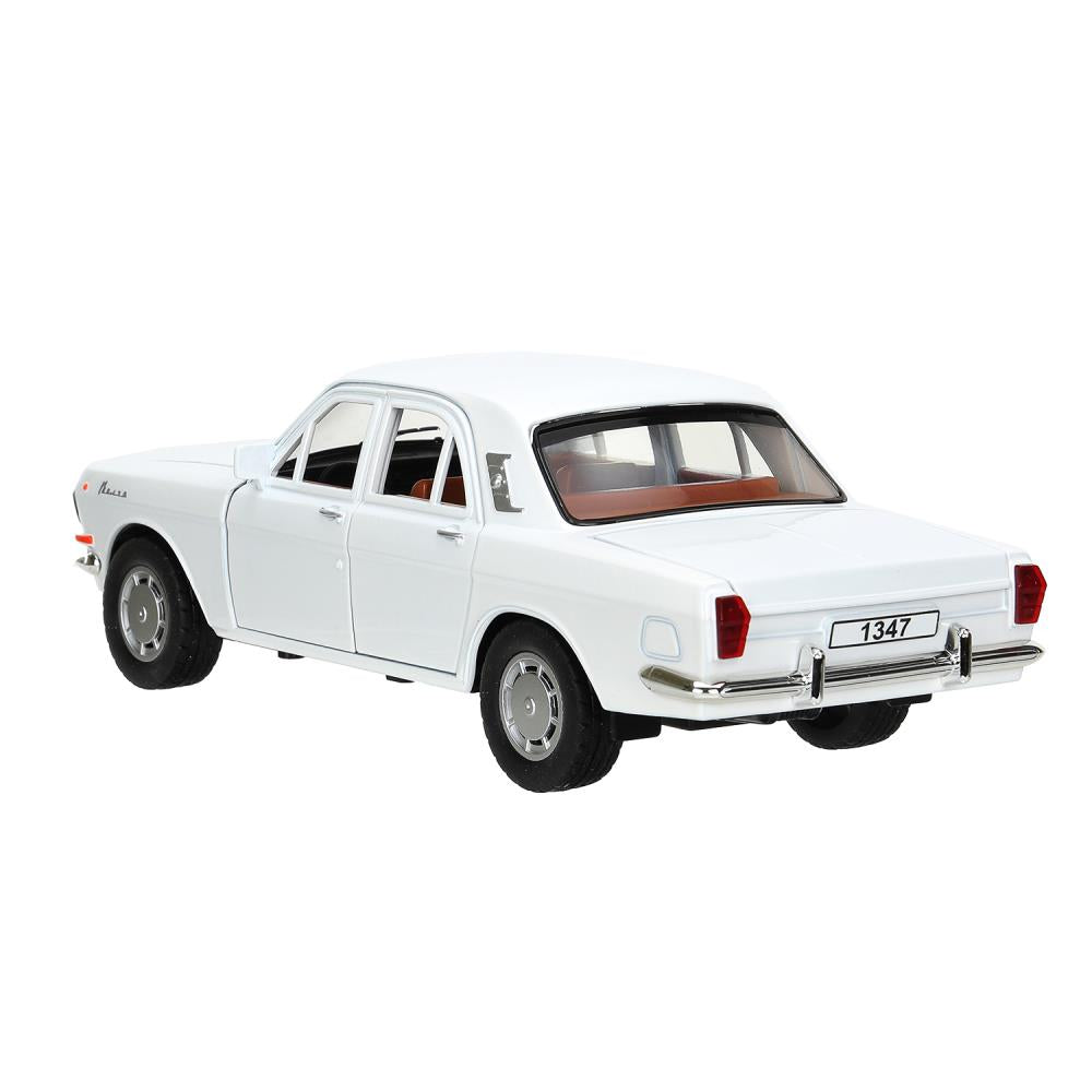 ГАЗ 2401 свет-звук 19,7 см, дв, кепка, баг, ин, белый Технопарк в кор.2*24шт