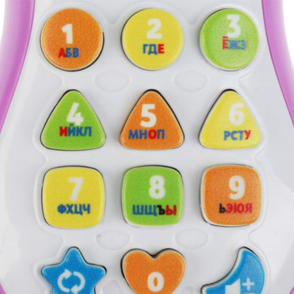 Телефон с обучающим экраном Жукова М.А. азбука.300 слогов, песен,звуков.кор.бат. Умка в кор.120шт