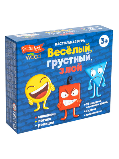 Игра настольная деревянная "Весёлый грустный, злой" Terre lointaine Bois