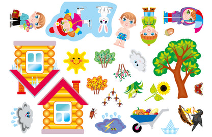 Игра магнитная "Времена года" Серия Магнитные истории (европодвес)