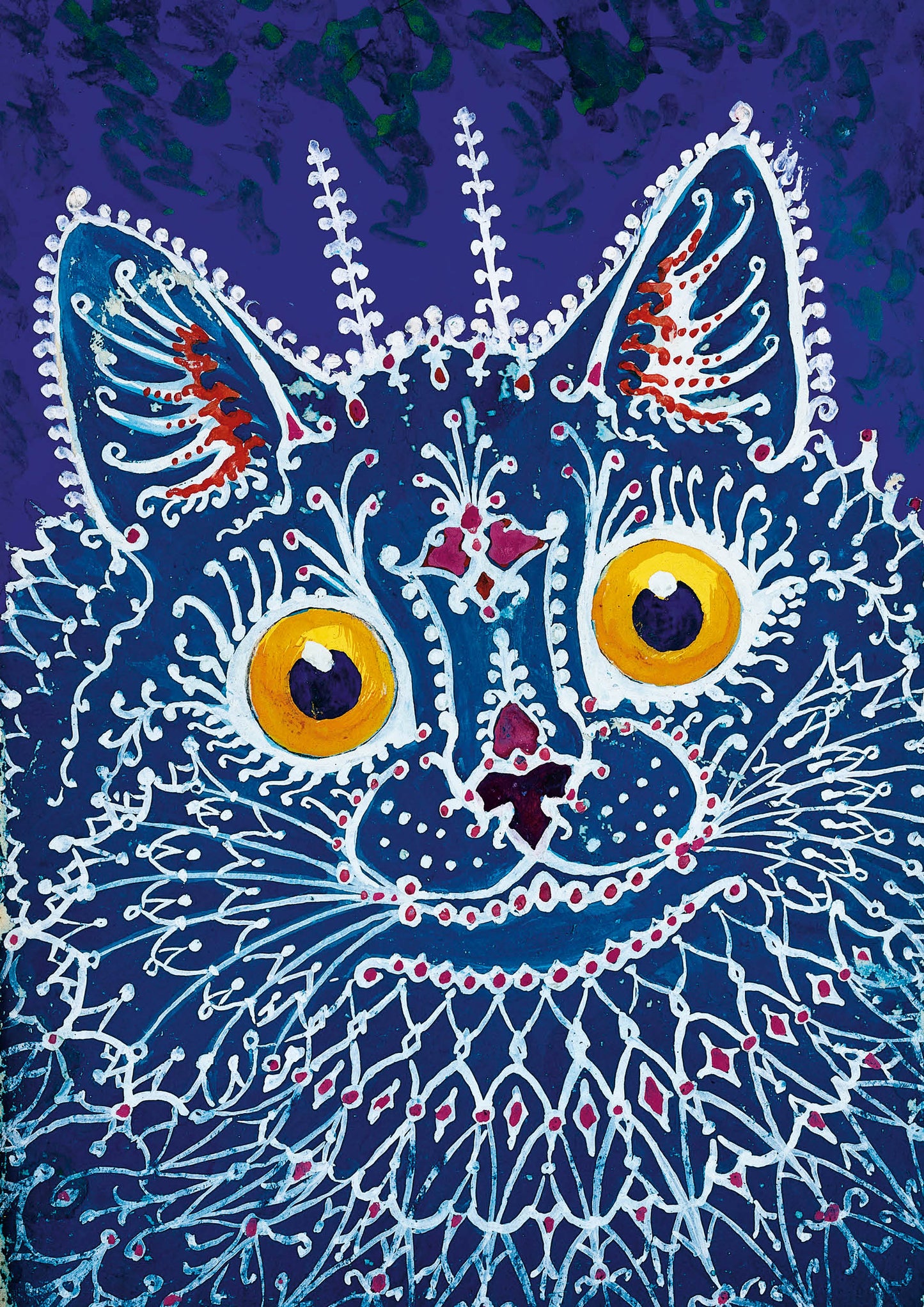 Постер. Кошачьи миры. Луис Уэйн. Кот в готическом стиле. Формат А3.