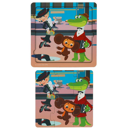 Игрушка деревянная пазл с рамкой СОЮЗМУЛЬТФИЛЬМ 15*15 см, бол.дет, термопакет Буратино в кор.20шт