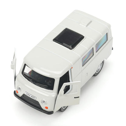 Машина металл УАЗ-452 "буханка" 10,5 см, дв, инерц, серебристый, кор. Технопарк в кор.2*36шт