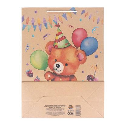 Пакет подарочный крафт xl,мишка,140 гр/м2 ЧУДО ПРАЗДНИК в кор.5*12шт