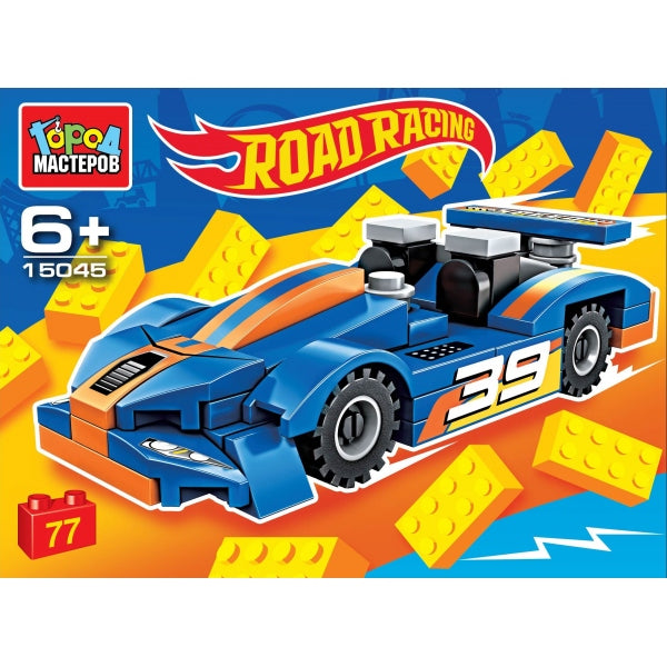 Конструктор ROAD RACING, 77 дет. Город мастеров в кор.80шт