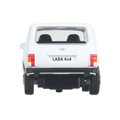 Машина металл LADA 4x4 длина 10 см, инерц, белый, кор. Технопарк в кор.72шт