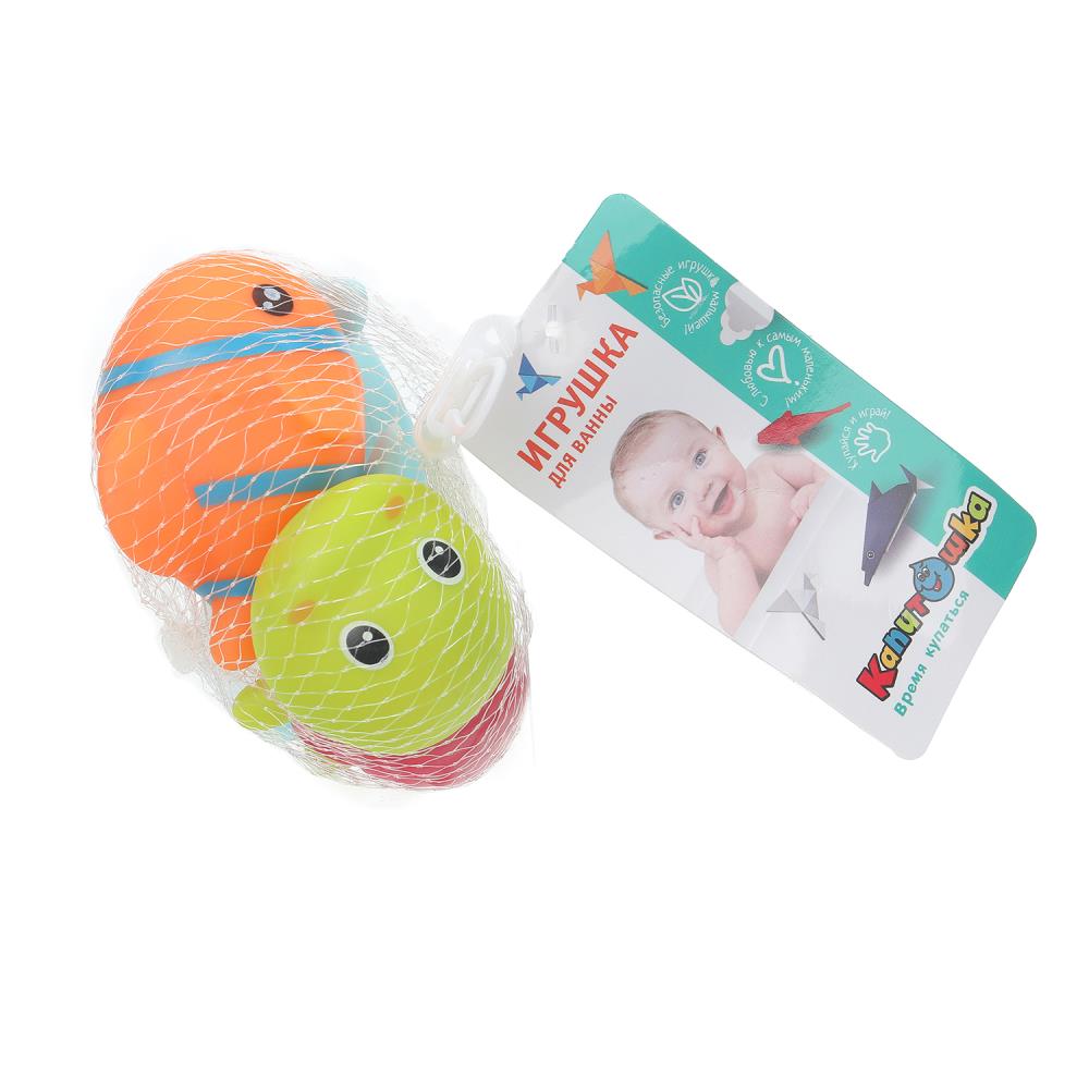 Игрушка для ванны морские животные 3 шт., сетка, хенгтег КАПИТОШКА в кор.2*180наб