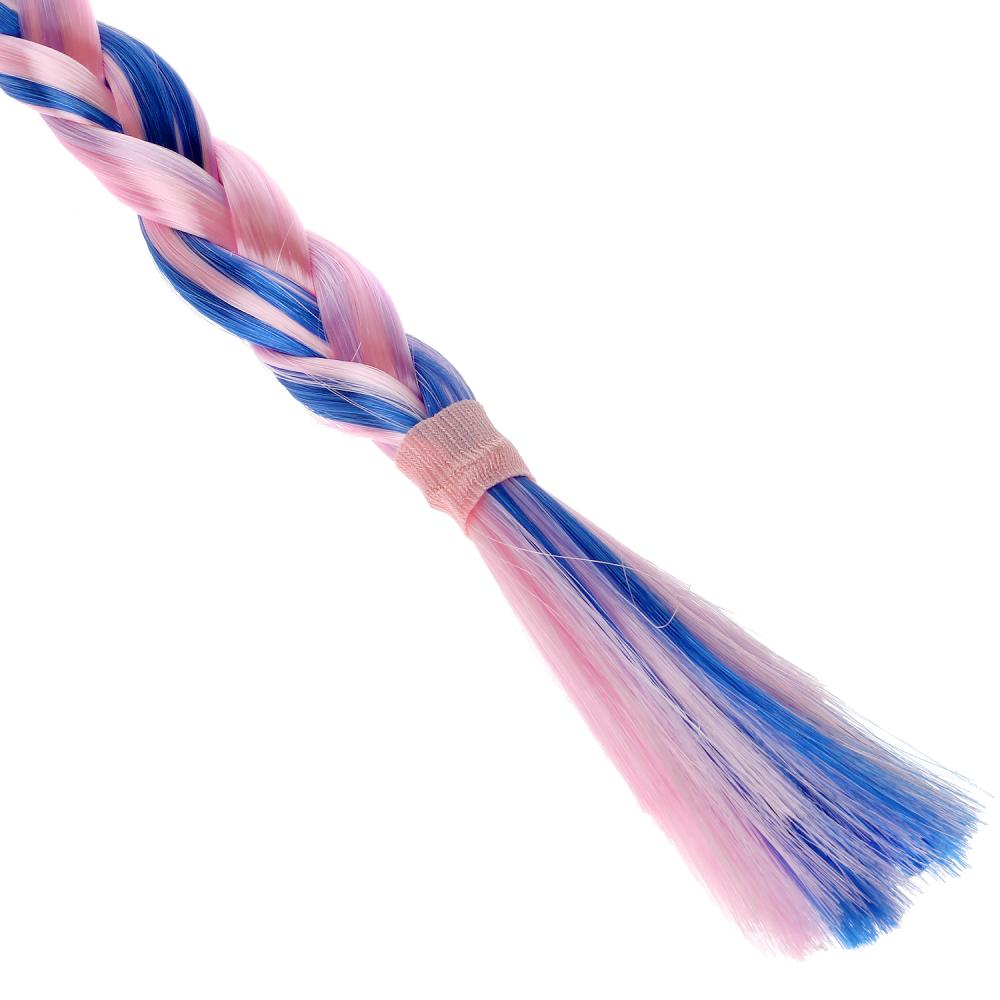 Аксесс д/девочек ЭНЧЕНТИМАЛС резинка с косой (розовый/фиолет./голубой) МИЛАЯ ЛЕДИ уп-10шт в кор.50уп