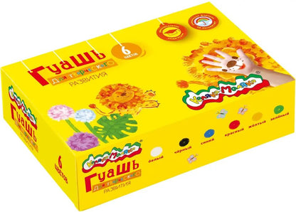 Гуашь Каляка-Маляка 17 мл 6 цв. 3+