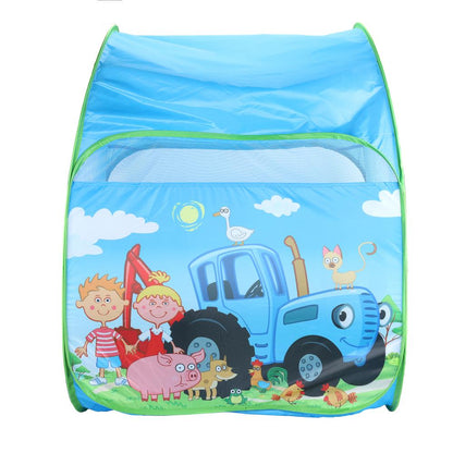 Палатка детская игровая СИНИЙ ТРАКТОР 85х83х100см, в сумке Играем вместе в кор.24шт
