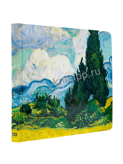 MyArt. СКЕТЧБУК "Ван Гог Премиум" Пшеничное поле с кипарисом