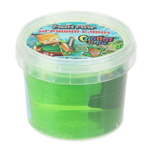 Игрушка слайм мой мир, базовый зеленый с резиночкой, 100 г Слайм-Ням в кор.48шт