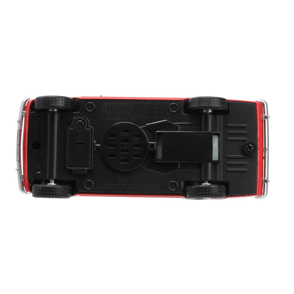 Машина металл ваз-2102 12 см, двери, багаж, инер, красный, кор. Технопарк в кор.2*36шт