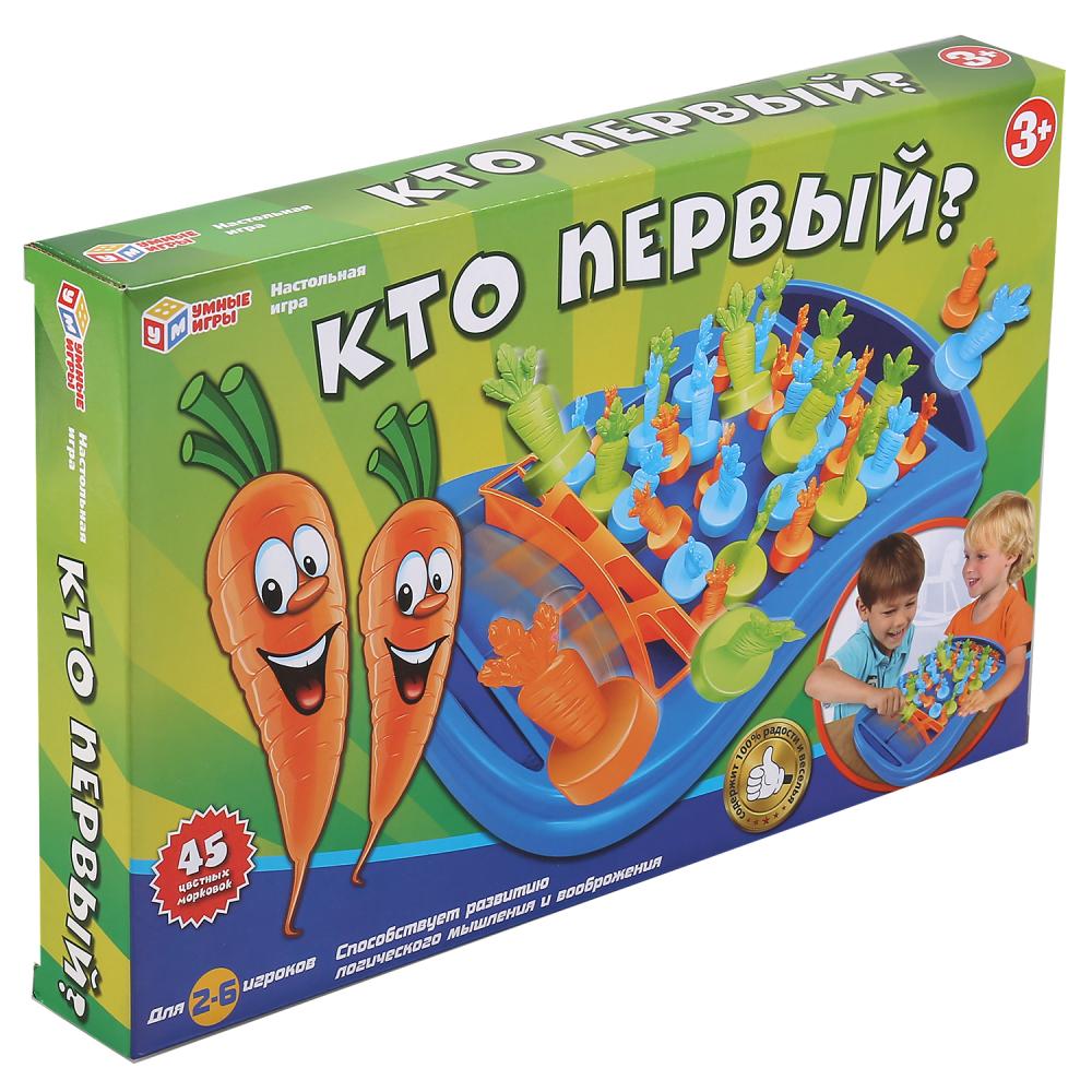 B1489245-R1 305376 Настольная игра "Кто первый" в кор. "УМНЫЕ ИГРЫ" в кор.2*24шт