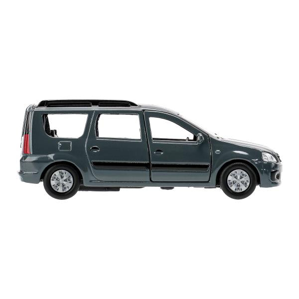 Машина металл LADA LARGUS длина 12 см, двери, багаж, инерц, кор. Технопарк в кор.2*24шт